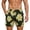 Yellow, variant on Mens Swim Trunks Floral Print Surf Board Mesh Liner Water Sports Beach Clothes for Men,Red,L