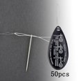 thumbnail image 3 of 3/10/50 Unids/set 8x2,4 Cm de Mano Plateada Puntada de Costura Alambre Aguja Enhebrador Herramienta de Inserción s de Coser a Mano Baoblaze enhebrador de agujas, 3 of 6