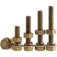 thumbnail image 3 of 10pcs Brass Outer Hexagonal Bolt Cushion Plate Elastic Cushion Combination Set (M6*30mm), 3 of 4