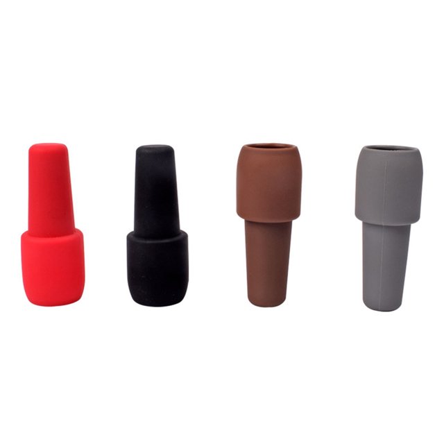 Ensemble de 4 Bouchons de Vin en Silicone Réutilisables - Parfait pour la Conservation des Boissons à Domicile