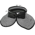 thumbnail image 2 of Sombrero de paja enrollable UPF 50+ de ala ancha para mujer, visera plegable, negro Adepaton HMYH210-2, 2 of 5