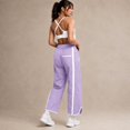 thumbnail image 5 of Carlikeit Women's Wide Leg Track Pants 2026 Lightweight Baggy Y2K Pants with Contrast Stripes Drawstring Elastic Waist Casual Parachute Trousers, 5 of 7