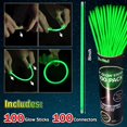thumbnail image 2 of Nudala Pulsera De Barras Luminosas Verdes Al Por Mayor Suministros Para Fiestas Que Brillan En La Oscuridad 100 Piezas Collares De Barras Luminosas De 8 Pulgadas Con 100 Conectores Para El Día De San, 2 of 5