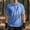 Blue, variant on T Shirts for Man,Men Casual Loose Fashion Elastic Mesh Pocket Button-up Short Sleeve Turndown Collar Shirt Black XL