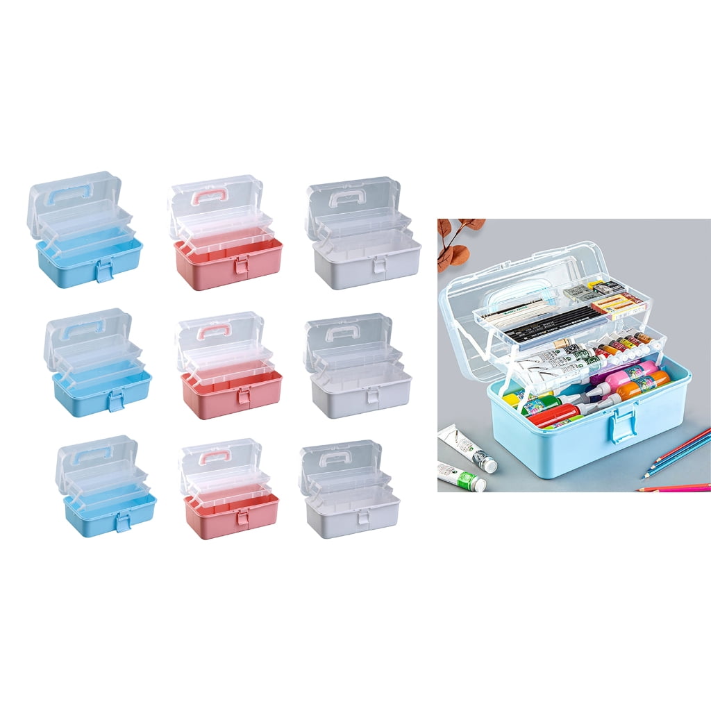 RYUJNDK 3 Layer Storage Box Multifunction Organizers with Handle Storage Case Storage Organizers Tool Box for Paints