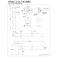 thumbnail image 2 of Kingston Brass KPK807P Trimscape Modern Plumbing Sink Trim Kit with Bottle Trap, Brushed Brass, 2 of 5