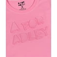 thumbnail image 2 of A FOR ADLEY 3D Logo Embossed Tees with The Adley Logo Raised Up Out of The Shirt, a Unique Design for Our Adley Fans (US, Numeric, 6, Regular, Pink), 2 of 3