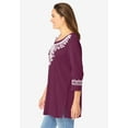 thumbnail image 3 of Woman Within Plus Size Embroidered Knit Tunic, 3 of 5
