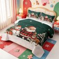 thumbnail image 3 of Manfei Xmas Holiday Season Quilt Full,Elegant Christmas Animal Cow Full Bedspread Sets,3pcs,1 Coverlet and 2 Pillowcases, 3 of 7