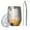 Newspaper Text Sunflower, variant on 12oz Stemless Wine Tumblers Black White Stripe Sunflower Pattern Vacuum Insulated Stainless Steel Travel Tumbler Cups Mug with Lid and Straw for Champaign,Cocktail,Beer with Cleaning Brush