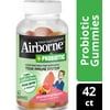(2 pack) (2 Pack) Airborne Vitamin C Plus Probiotic Gummies, Assorted Fruit, 750mg, 42Ct