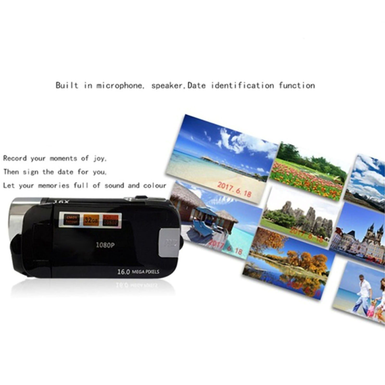 Deyuer 2.7inch Portable Digital Full High Clarity 1080P 1600W DV Video Camera Zoom Camcorder
