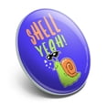 thumbnail image 2 of Shell Yeah Hell Yes Snail Funny Humor Metal 1.1" Tie Tack Hat Lapel Pin Pinback, 2 of 5