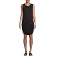 thumbnail image 2 of DKNY Women's Black Stretch Cinched-Bungee Scoop Neck Swimsuit Cover Up M, 2 of 2