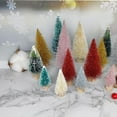 thumbnail image 3 of 8 Pcs Artificial Mini Christmas Trees, Miniature Pine Trees Sisal Trees with Wood Base Tabletop Christmas Tree for Christmas Xmas Holiday New Year, 3 of 10