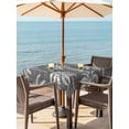 thumbnail image 3 of Outdoor Tablecloth with Umbrella Hole for Patio/Picnic/Party/Camping, Dark Grey Palm Tree Waterproof Table Cloth Square Cover Washable, Summer Botanical Tropical Tree (60"x 60"), 3 of 9