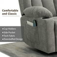 thumbnail image 3 of Sfxingyou Adult Fabric Solid Print Recliner Chair with Massage and Heat, Gray, 3 of 8