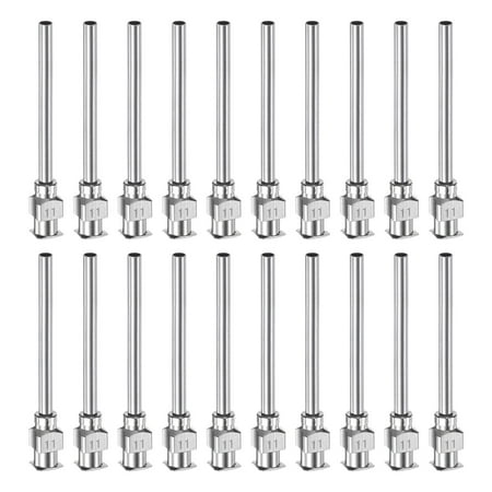 Uxcell 20pcs 11G Stainless Steel Dispensing Needles 1-1/2 Glue Needle Tube Blunt Tip