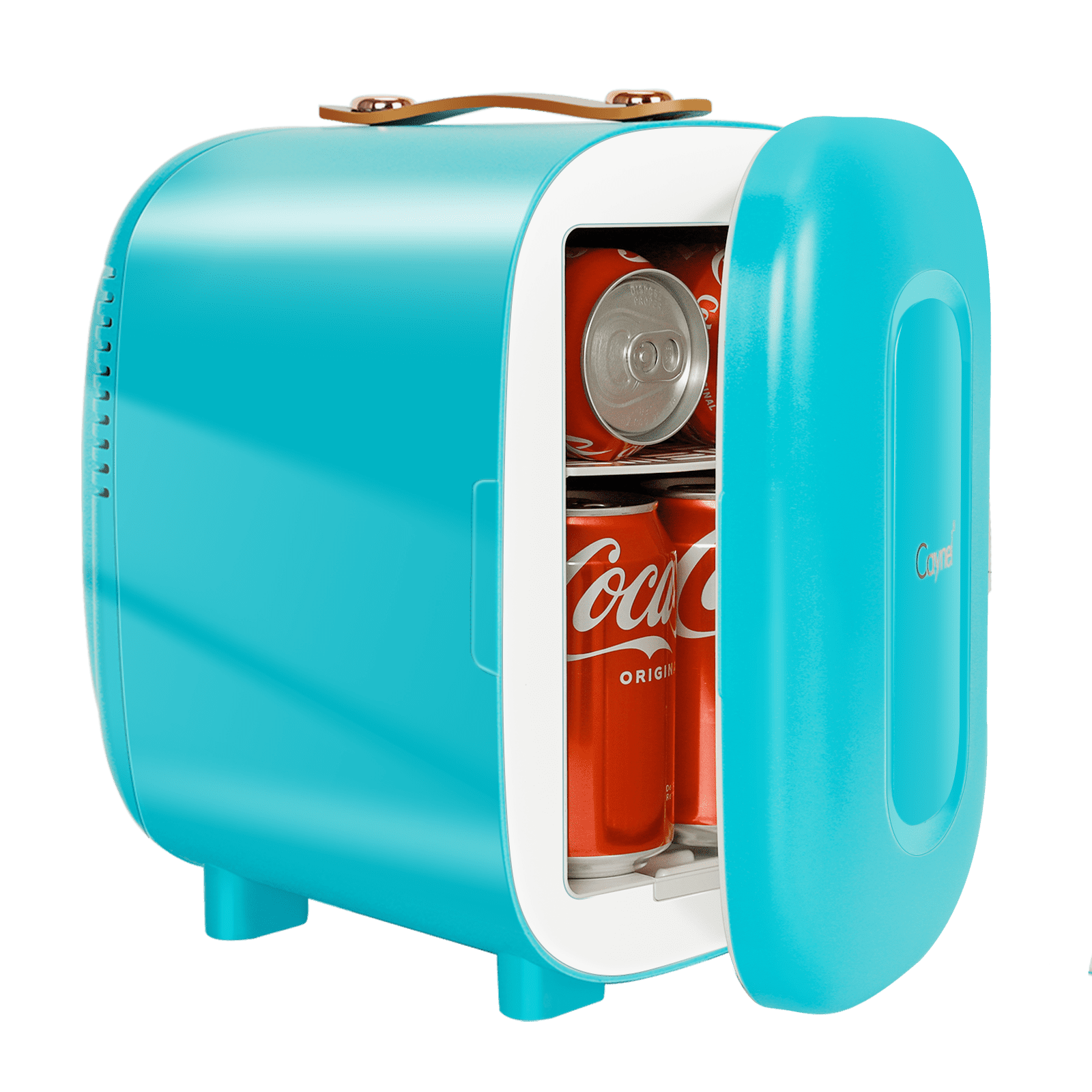 Polar Bear Mini Fridge Cooler, 6.5in. 4-Liter Retro Window Standard Door  Compact Mini Refrigerator, New 