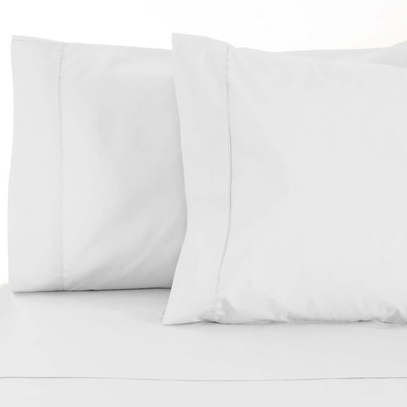 BNM 800 TC Cotton Blend Pillowcase Set of 2, King, White