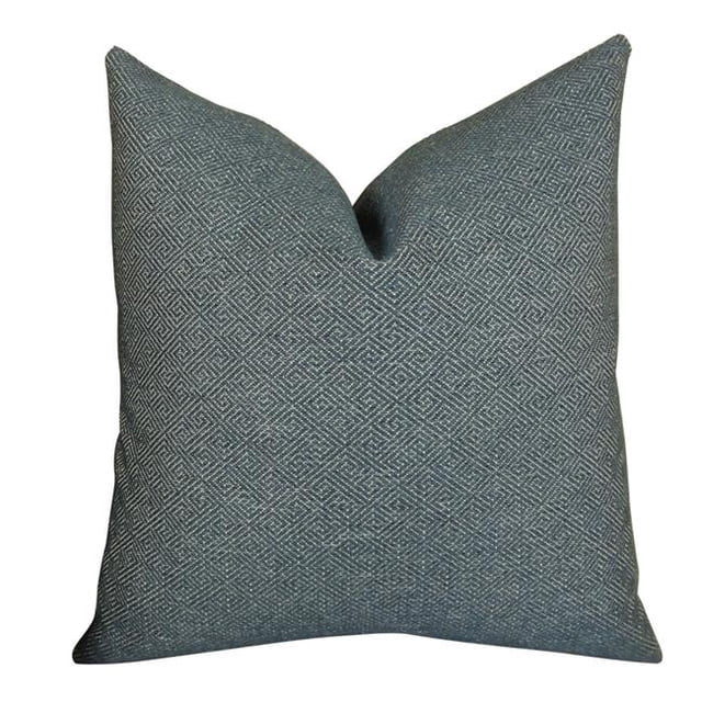 Plutus PB11387-1818-DP Textured Blend Handmade Throw Pillow, Blue - 18 x 18 in.