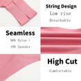 thumbnail image 3 of FINETOO 6 Pack Seamless Hipster Thong for Women Cross Strap Panties No Show Stretch Underwear S-XL, 3 of 4