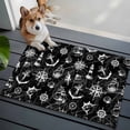 thumbnail image 3 of 2x3 Ft Entryway Area Rug, Nautical Black Kitchen Rug Runner Washable Floor Mat, Retro Sailing Boat Map Anchor Rudder Non Slip Indoor Door Mat Throw Carpet for Bathroom Living Room Bedroom, 3 of 8