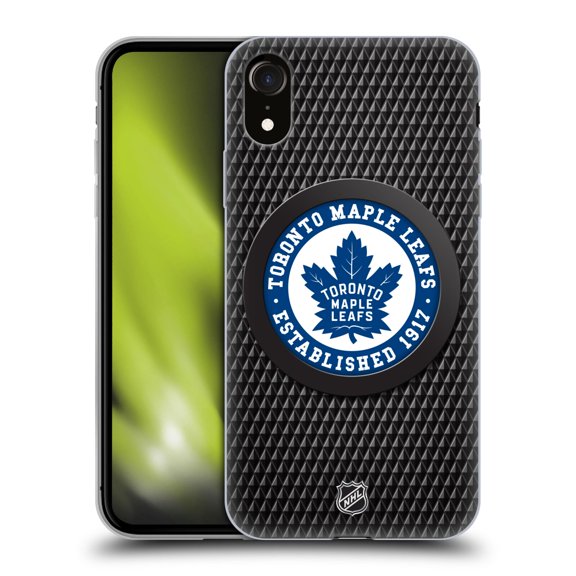 Head Case Designs Officially Licensed NHL Toronto Maple Leafs Puck Texture Soft Gel Case Compatible with Apple iPhone XR