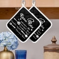 thumbnail image 2 of Kitchen Supplies Pot Holders for Kitchen Heatproof Potholder, 2 Pack Black White Chef Hat Love Heart Hot Pads Multipurpose Oven Pads Cloth Potholders Trivet for Cooking and Baking, 2 of 8