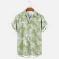thumbnail image 2 of AHTJRT Stylish Men’s Short Sleeve Button Down Hawaiian Shirt with Hibiscus Watercolor V Neck Shirt Multicolor 3XL, 2 of 3