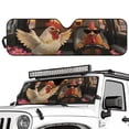 thumbnail image 2 of HUIACONG Cool Chickens Front Sunshade Windshield Fit for Jeep Wrangler JL/JLU 2018-2024 & Jeep Gladiator JT 2020-2024, 240T Foldable Window Shade Sun Visor Protector Blocks UV Rays, 2 of 6