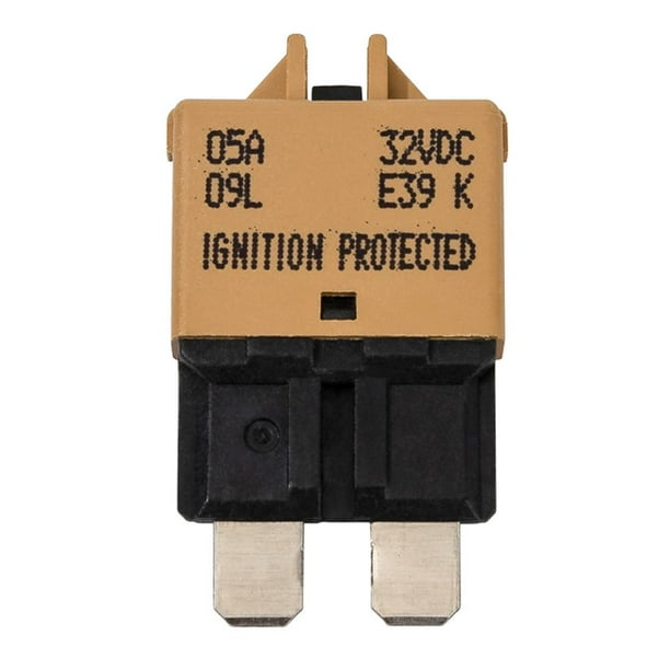 Fusible Hoja Disyuntor ATC Reinicio Manual DC32V para Coche Y Barco (5A Marrón)