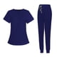 thumbnail image 2 of Traje de uniforme de trabajo de enfermera Fernando conjunto médico para mujer azul oscuro XS, 2 of 8