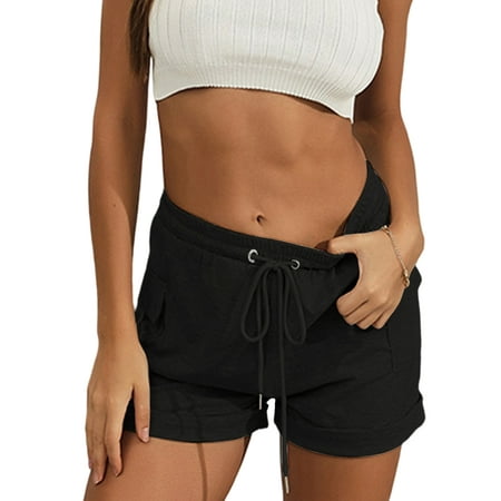

Avamo Women Workout Jogger Sweat Short Comfy Elastic Waist Pajama Pjs Sleep Short Casual Summer Beach Lounge Short Pocket