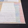 thumbnail image 5 of SAFAVIEH Bayside Ava Abstract Polyester Machine Washable Area Rug, Ivory/Blue Rust, 6'7" x 6'7" Square, 5 of 13