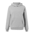 thumbnail image 3 of Dyfzdhu Hoodies Oversized Sweatshirts Fleece Long Sleeve Shirts Pullover Fall Clothes With Pocket Hoodies For Women, 3 of 7
