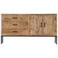 thumbnail image 5 of vidaXL Sideboard 140x35x75 cm Solid Mango Wood 2 Internal Shelves, 5 of 5