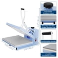 thumbnail image 3 of Heat Press 16 in x24 in, Heat Press Machine, Even Heating Technology, Large Operating Panel,  Industrial Digital Heat Transfer Machine Sublimation for T-Shirts, Clothes, Canvas Bags, Red, 3 of 8