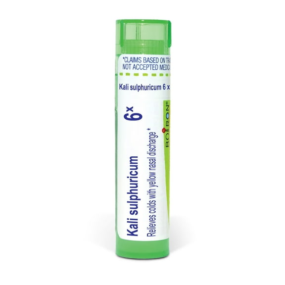Boiron Kali Sulphuricum 6X, Homeopathic Medicine for Colds With Yellow Nasal Discharge, 80 Pellets