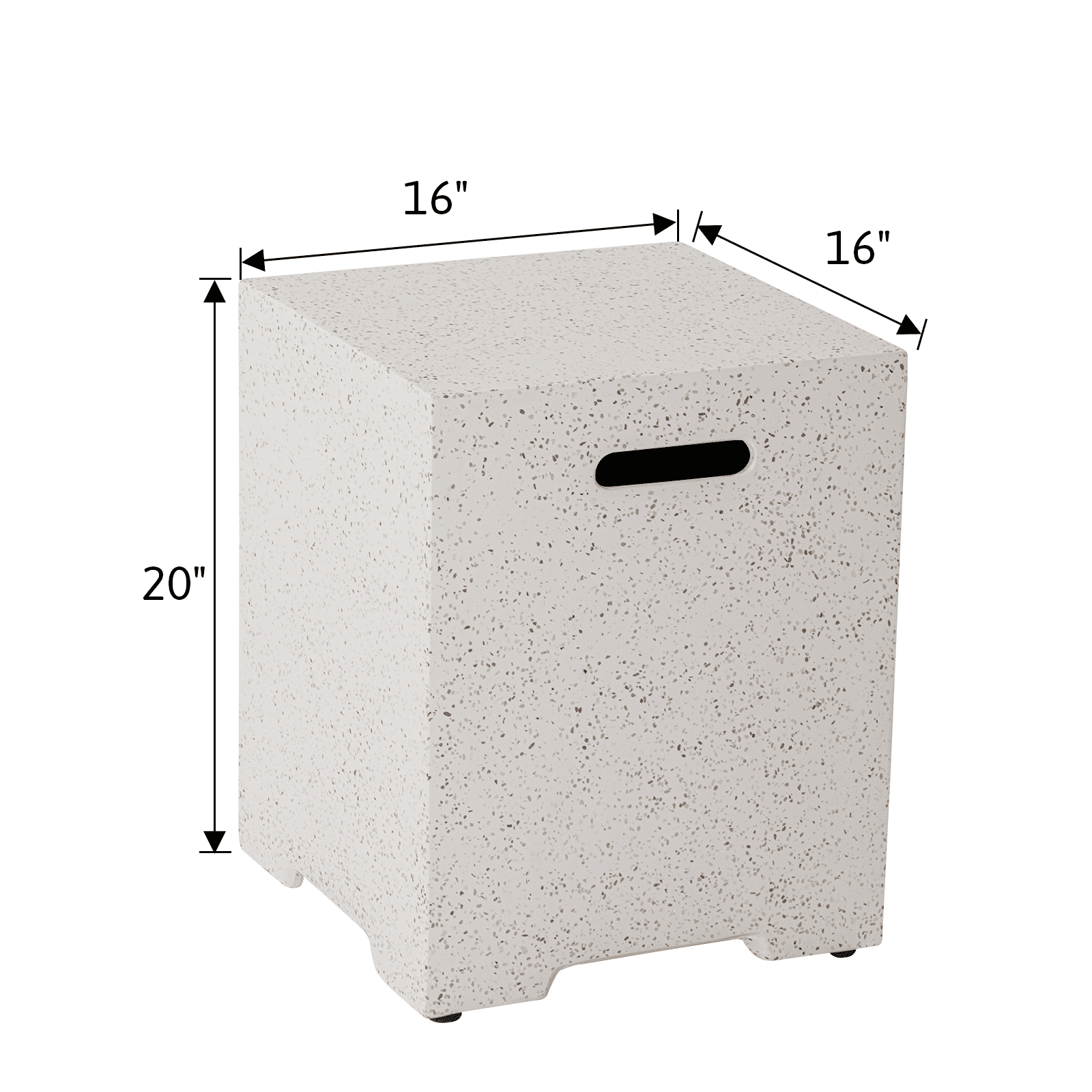 VENTOPYR Outdoor Terrazzo Propane Tank Cover,Hides 20lb Gas Tanks for Fire Pits With Side Handles