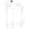 thumbnail image 3 of Donation Collection Office Suggestion Acrylic Ballot Box 9 x 8 inch with Display area of 8 x 3.75 inch comes with 2 business card size pockets and lock with set of keys clear, 3 of 4