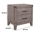 thumbnail image 5 of Lexicon Woodrow 2-Drawers Contemporary Wood Nightstand in Gray, 5 of 6
