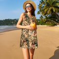 thumbnail image 3 of Defioc Animal Leopard Pattern Women's Summer Dresses 2025 Beach Casual Sleeveless Tank Loose Sundress Beach Vacation Clothes with Pocket -Small, 3 of 7
