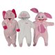 thumbnail image 1 of Kit 3 Mamelucos con Gorro Bordado Kiss Elefante, Queen, Coneja Rosa Baby Kisses KitB350, 1 of 5
