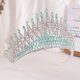 thumbnail image 2 of Nvzi Tiara de boda para novia, diadema de princesa, corona de novia, joyería para el cabello con diamantes de imitación de cristal,graduación, boda, fiesta de disfraces (verde), 2 of 2