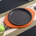 thumbnail image 6 of 2 PCS Stone Bowl Mat Placemats Pot Supply Circle Casserole Dish Trivet Heat Proof Pad Wooden Base Tripod, 6 of 6