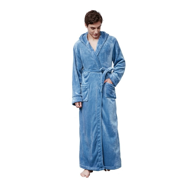 Long Bath Robe for Women Soft Warm Fleece Bathrobe Dressing Gown