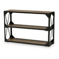 thumbnail image 1 of Baxton Studio Hudson Rustic Industrial Style Antique Black Textured Finished Metal Distressed Wood Occasional Console Table, 1 of 6