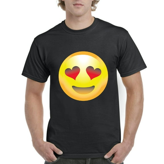 IWPF - Men's T-Shirt Short Sleeve - Emoji Heart-Shaped Eyes