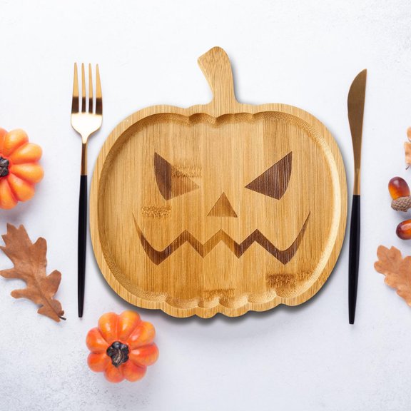 Loyerfyivos Halloween Pumpkin Charcuterie Board Funny Cute Wooden Cheese Board Charcuterie Platter Pumpkin Halloween Cheese Wood Platter Halloween Pumpkin Cheese Platter Serving Tray Plate